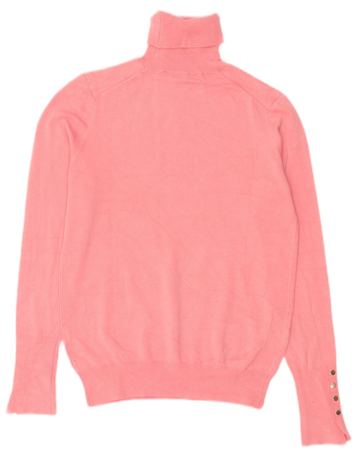 Maglione maglione collo alto da donna Zara UK 10 piccolo rosa