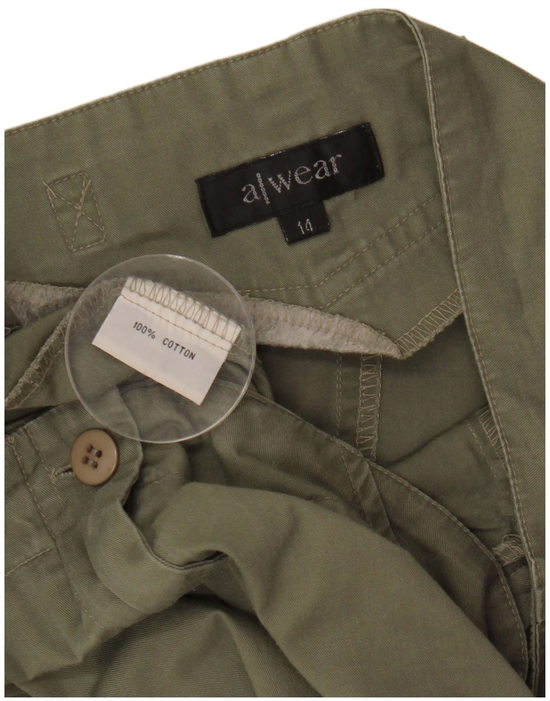 Gonna a trapezio da donna Awear US 14 XL W33 cotone verde