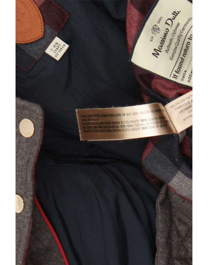 Giacca trapuntata per bambina Massimo Dutti 7-8 anni in poliestere grigio