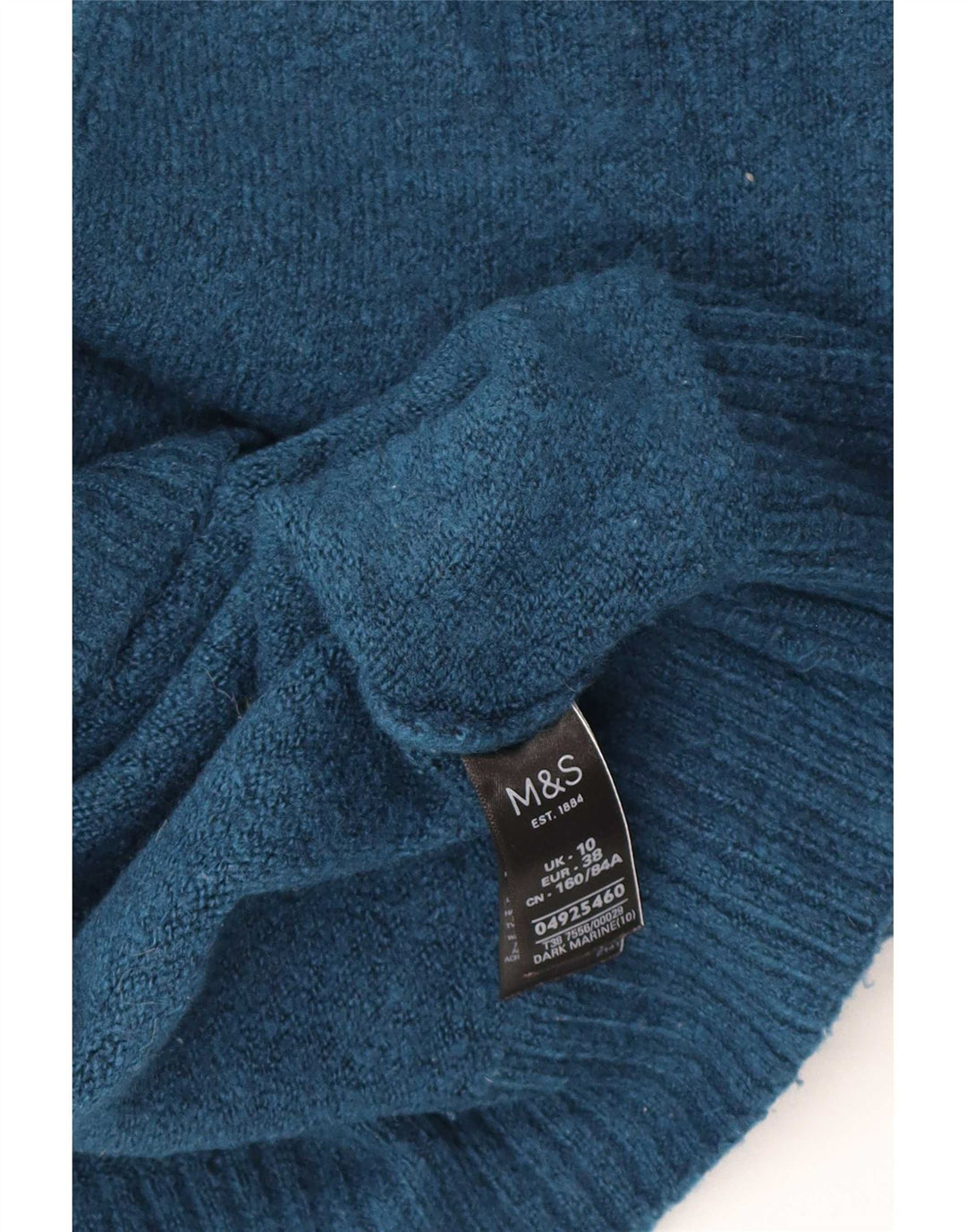 Maglione oversize con scollo a V da donna Marks & Spencer UK 10 piccolo blu