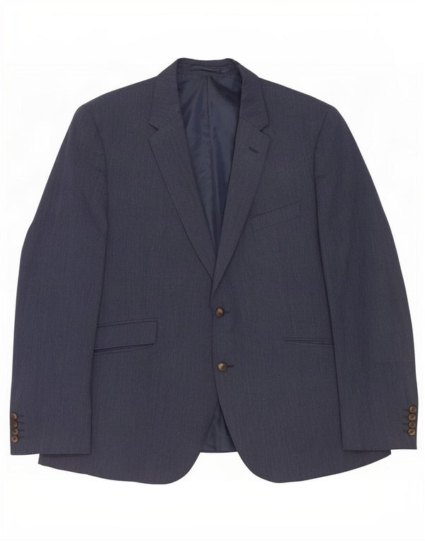 Giacca blazer da uomo a 2 bottoni su misura Marks & Spencer UK 46 XL Blu navy