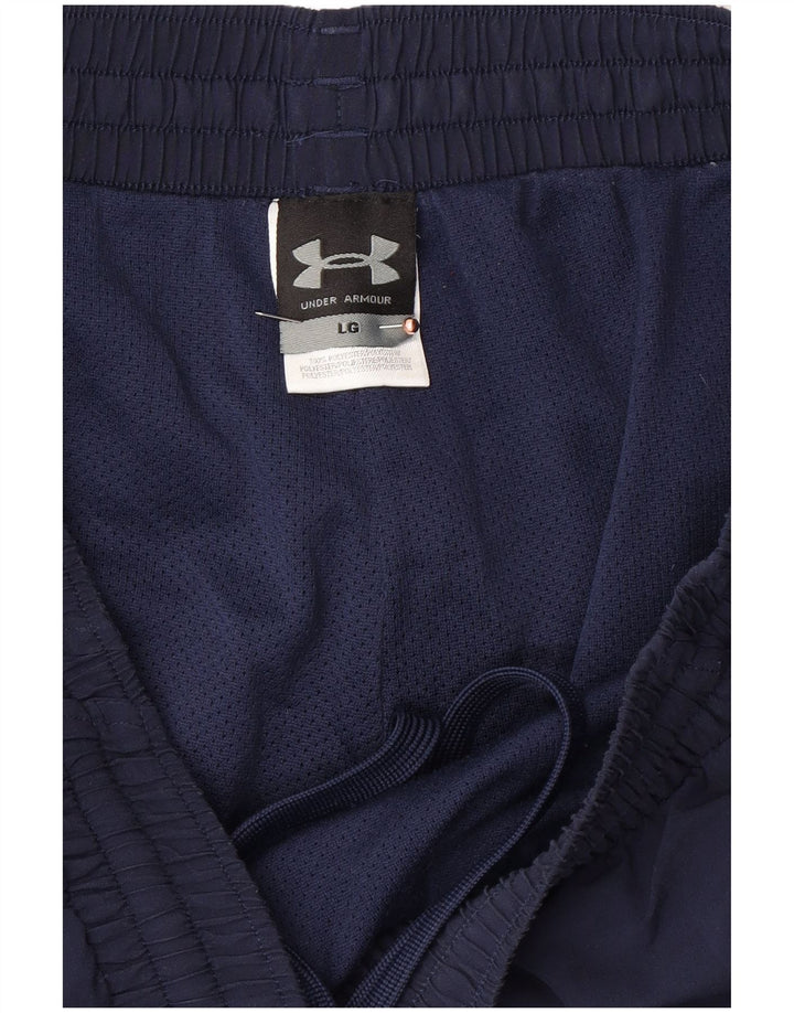 Pantaloni da tuta da uomo UNDER ARMOUR Large in poliestere blu navy