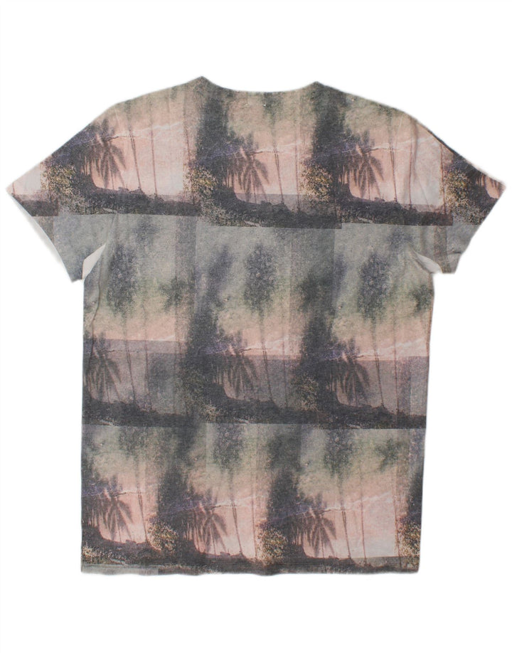 Hugo Boss T-shirt da uomo con motivo astratto Top XL Poliestere multicolore