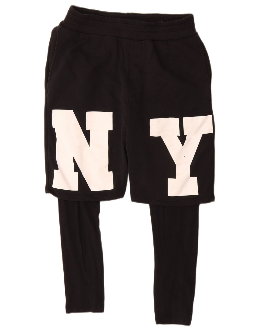 Pantaloncini sportivi grafici da uomo Zara in cotone nero medio