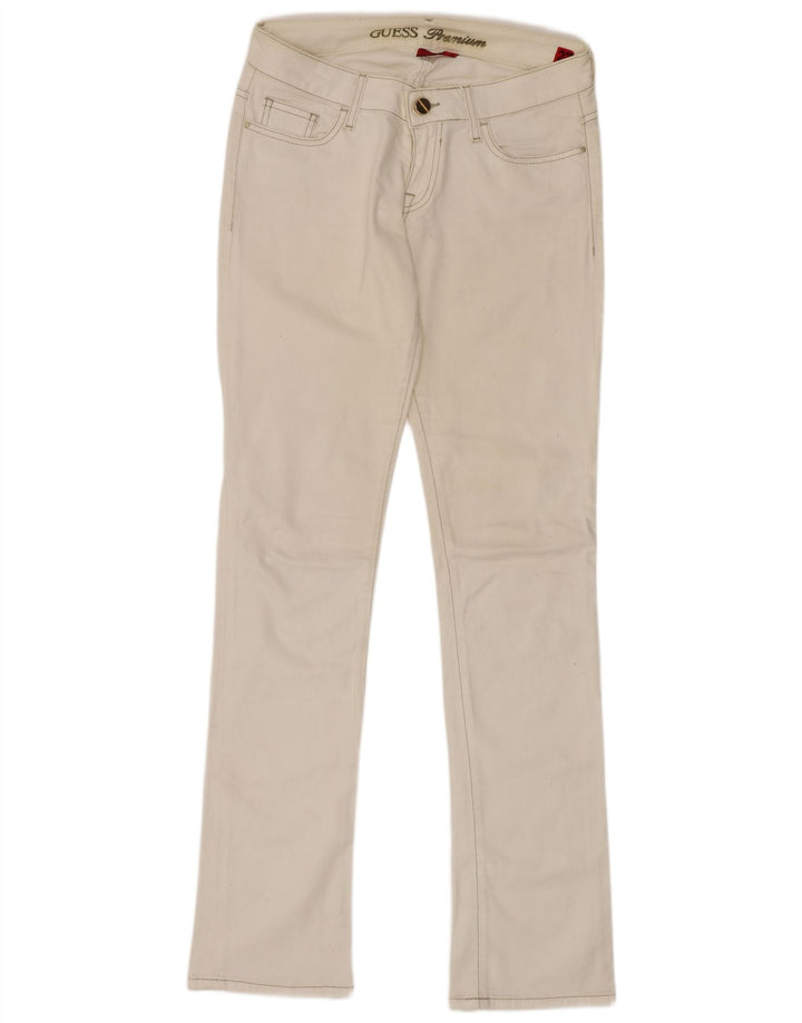 Jeans skinny da donna Guess W27 L34 cotone bianco