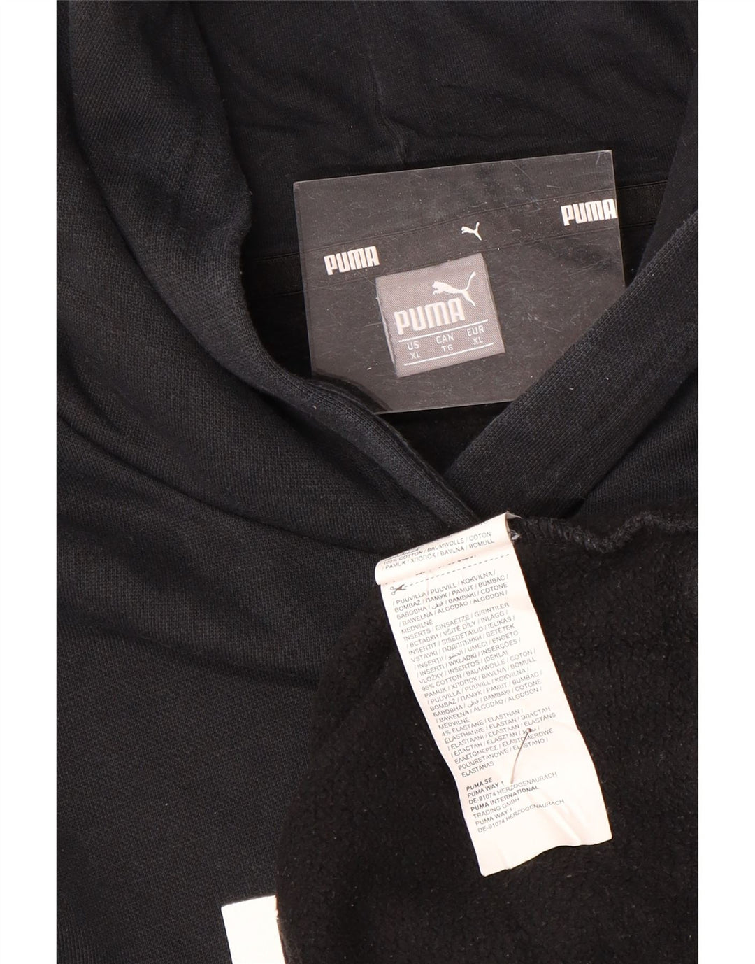 Felpa con cappuccio grafica da donna PUMA UK 18 XL cotone nero