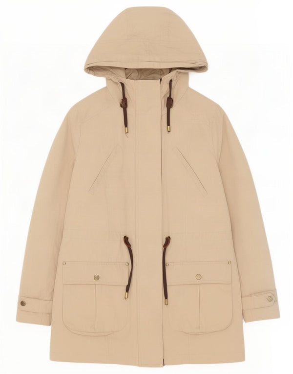 Giacca Parka con cappuccio da donna Zara UK 14 Poliestere beige medio