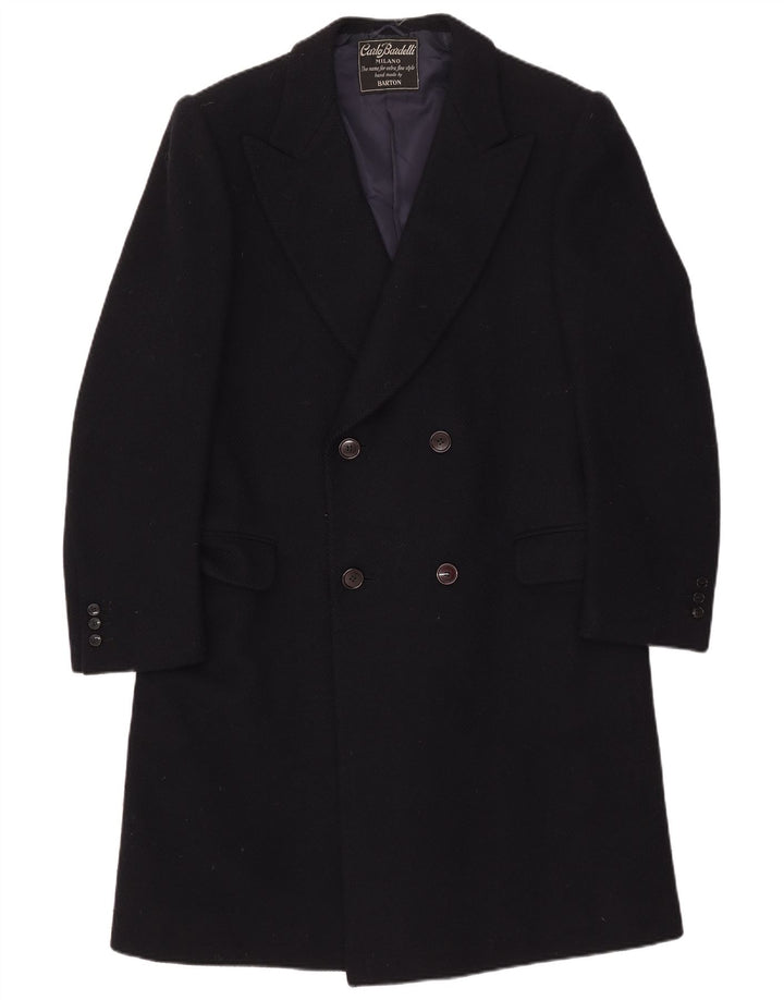 Cappotto doppiopetto da uomo Carlo Bardelli UK 36 Small Blu Navy