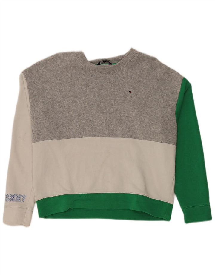 Felpa grafica da donna Tommy Hilfiger Maglione UK 14 medio multicolore