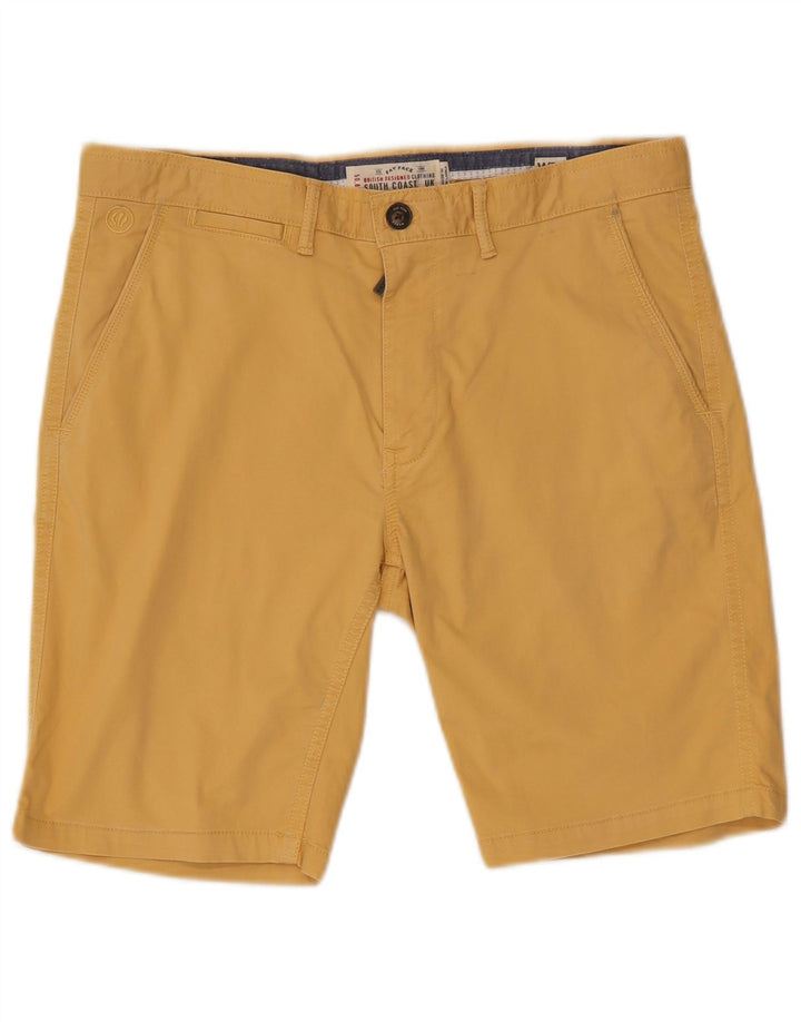 Pantaloncini chino da uomo Fat Face W34 grandi in cotone giallo