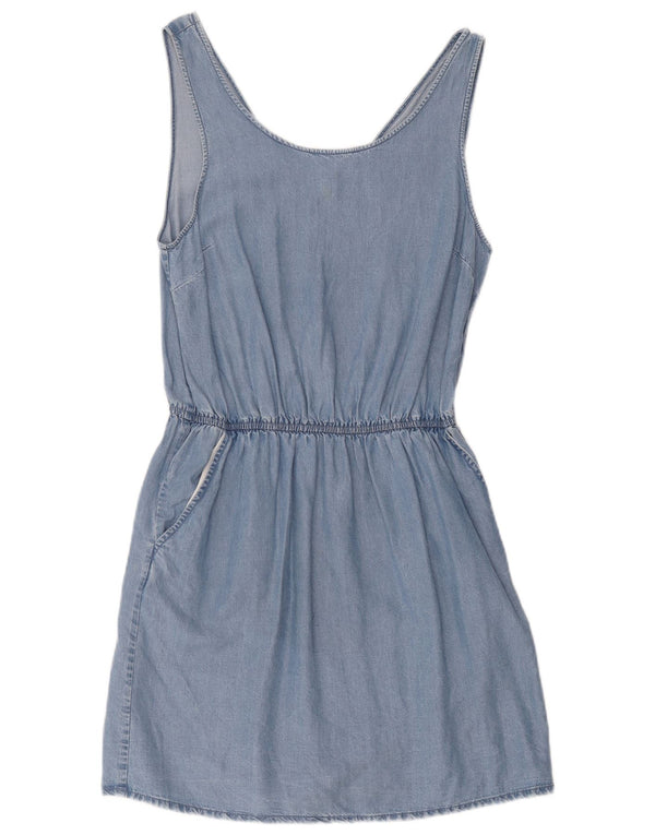 Abito in denim senza maniche da donna Oasis UK 10 Piccolo Lyocell blu