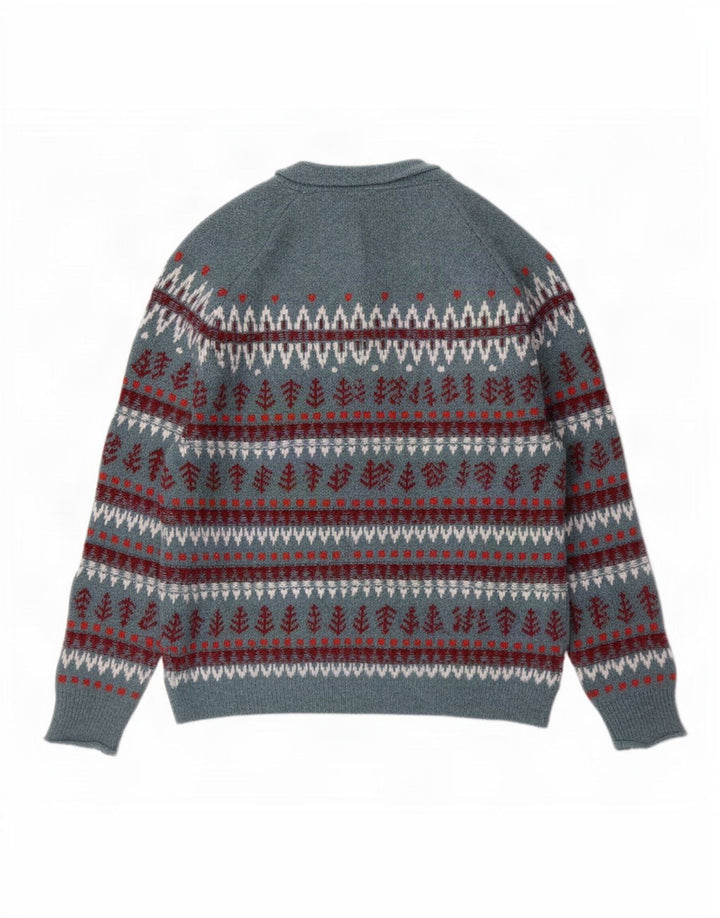Maglione maglione girocollo da donna White Stuff UK 14 Blu medio Fair Isle