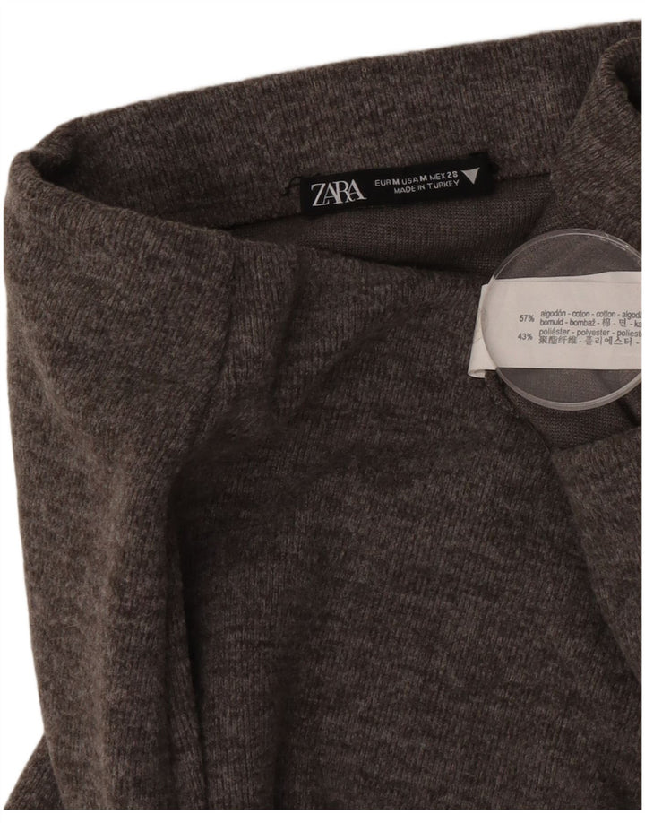 Gonna longuette Zara da donna media W28 in cotone grigio