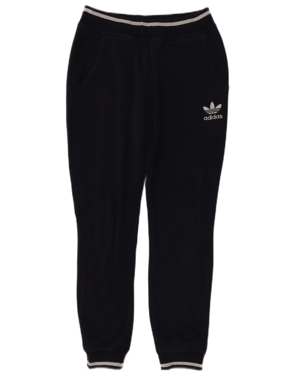 Pantaloni da tuta da donna Adidas Joggers UK 8 Small Blu Navy Cotone
