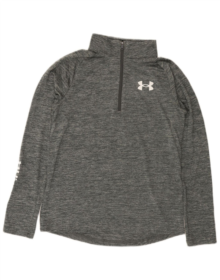 Maglietta Under Armour per ragazze con grafica pullover, 11-12 anni, grande grigia