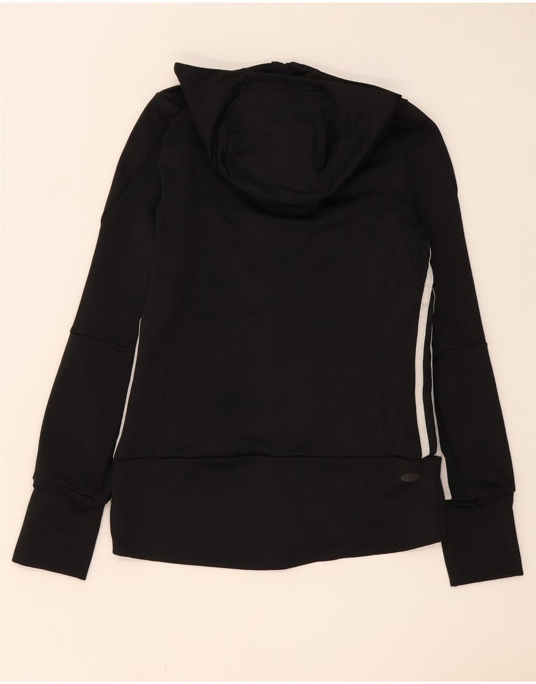 Maglione con cappuccio e zip Adidas Clima 365 da donna UK 12 poliestere nero medio