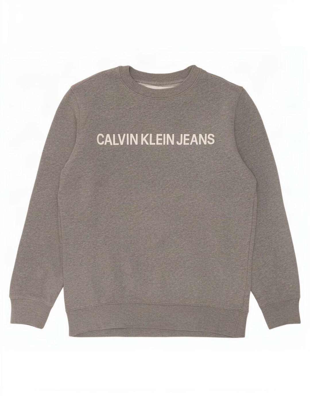 Calvin Klein Jeans Felpa grafica da uomo Maglione piccolo cotone grigio