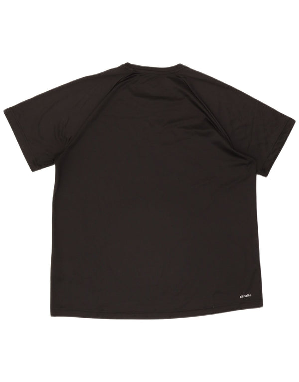 T-shirt grafica Adidas da uomo Climalite Top XL poliestere nero