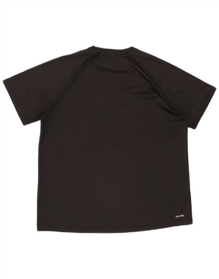 T-shirt grafica Adidas da uomo Climalite Top XL poliestere nero