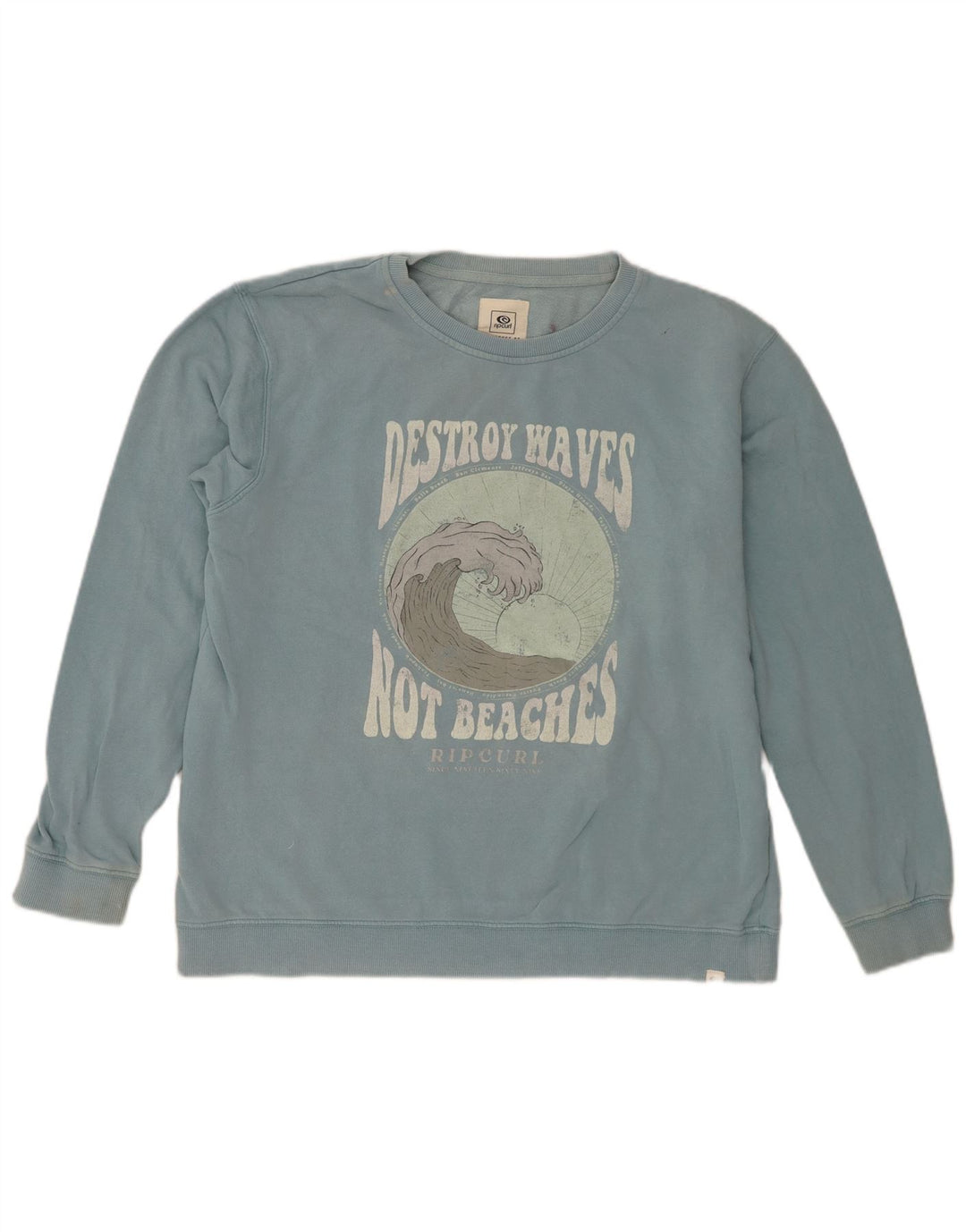 Felpa grafica da uomo Rip Curl Maglione piccolo in cotone blu