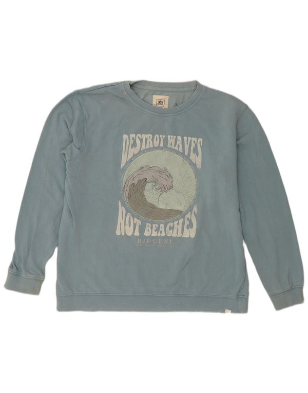 Felpa grafica da uomo Rip Curl Maglione piccolo in cotone blu