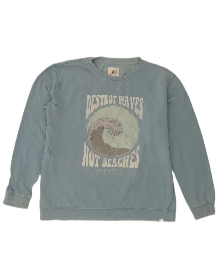 Felpa grafica da uomo Rip Curl Maglione piccolo in cotone blu
