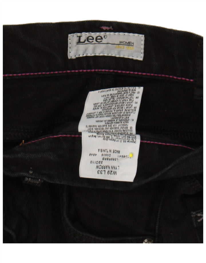 LEE Womens Lynn Narrow Slim Jeans W29 L28 Black Cotton Vintage Lee and Second-Hand Lee from Messina Hembry 