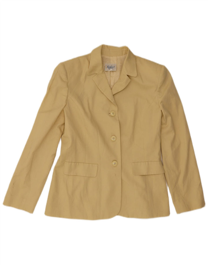 Giacca Blazer 3 Bottoni Donna Luisa Spagnoli IT 44 Cotone Giallo Medio