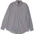 Camicia da uomo Nautica taglia 16 grande cotone pied de poule blu
