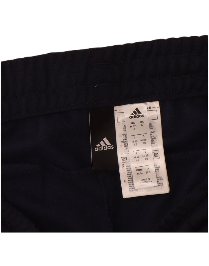 Pantaloni da tuta da donna Adidas UK 12/14 Poliestere blu navy medio