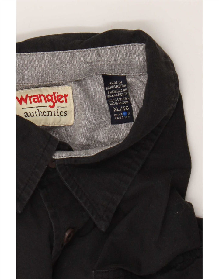 Camicia a maniche corte da uomo Wrangler XL in cotone nero