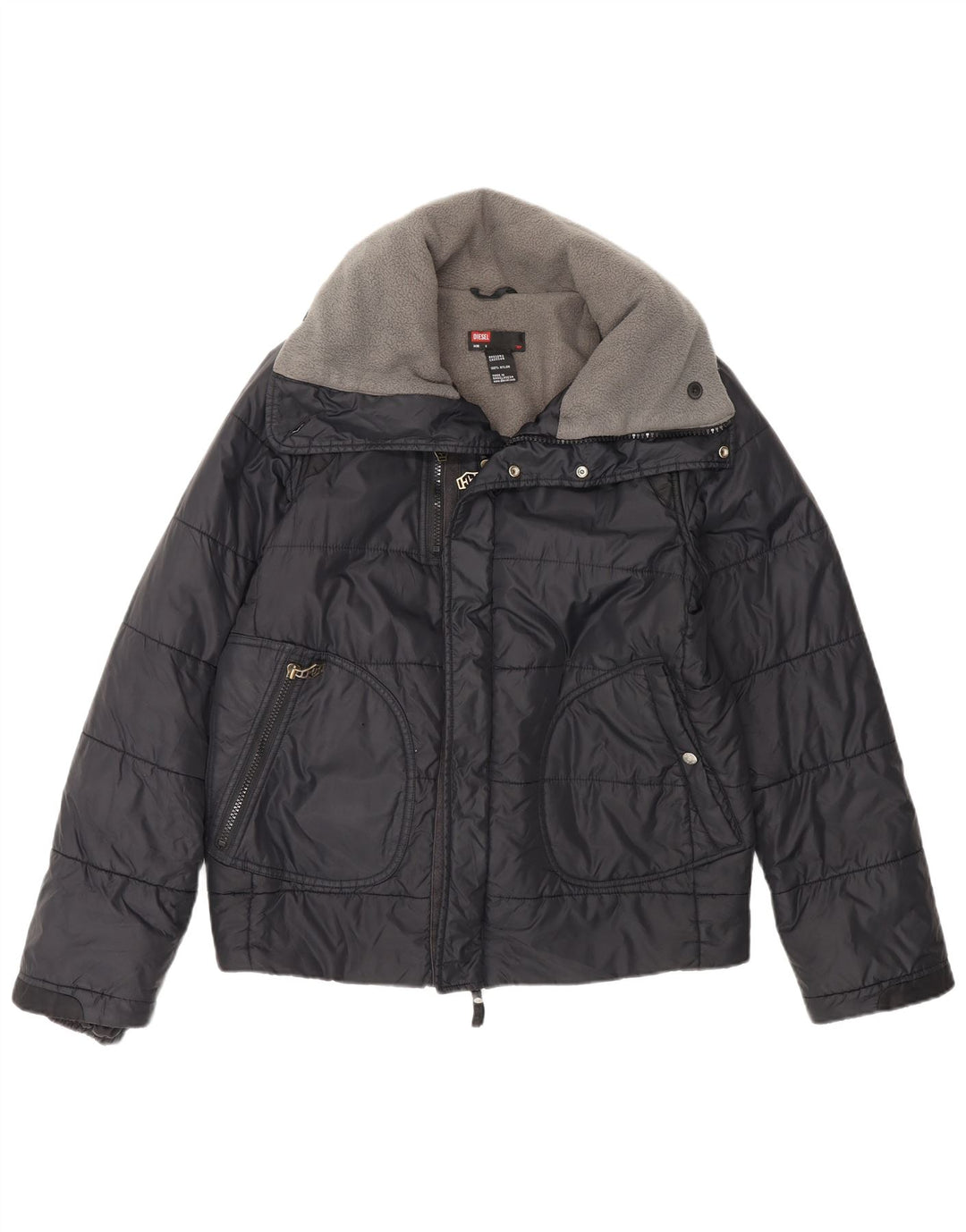 Giacca imbottita da uomo Diesel UK 36 piccola in nylon nero