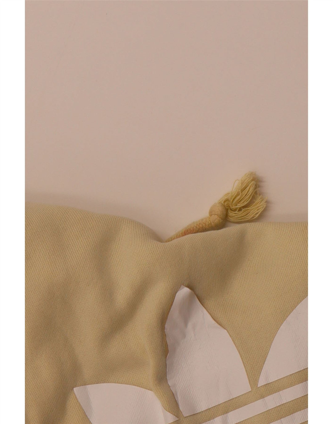 Maglione con cappuccio grafico da uomo ADIDAS in cotone giallo medio