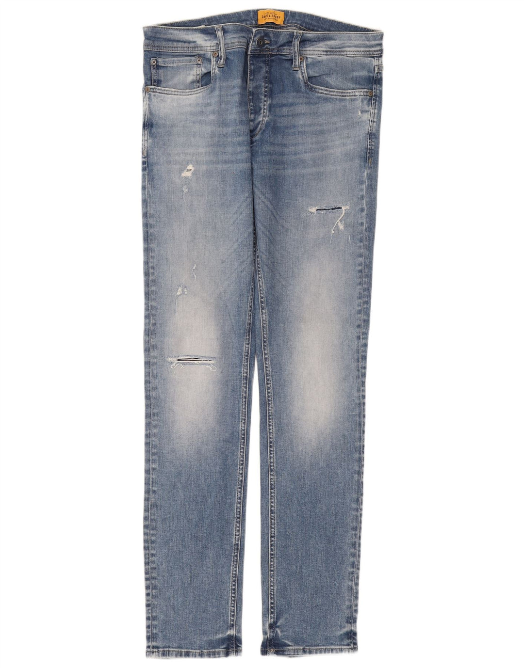 Jeans slim invecchiati da uomo Jack & Jones W33 L34 cotone blu