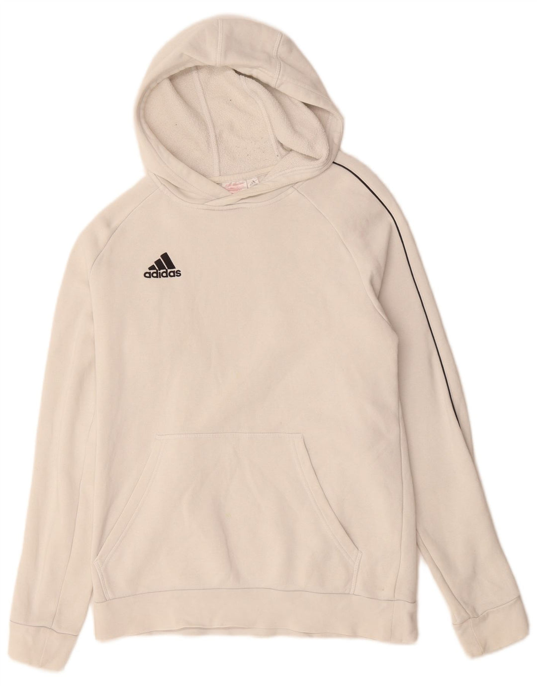 Felpa con cappuccio ADIDAS per ragazzi 15-16 anni in cotone bianco