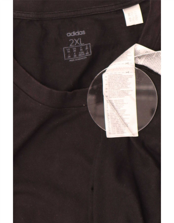 T-shirt da uomo Adidas Top 2XL cotone nero