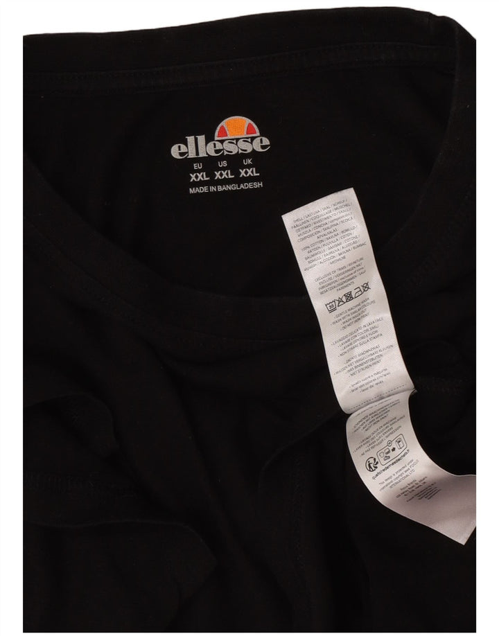 T-shirt da uomo Ellesse Top 2XL cotone nero