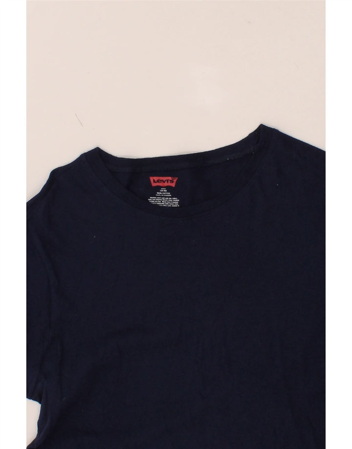 LEVI'S Womens T-Shirt Top UK 10 Small Navy Blue Cotton Vintage Levi's and Second-Hand Levi's from Messina Hembry 