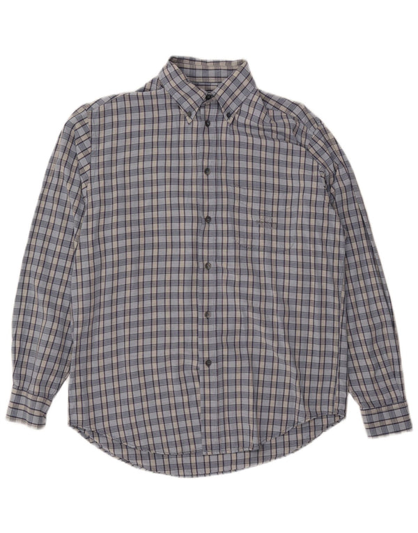 CALVIN KLEIN JEANS Camicia Uomo Large Check Blu in viscosa