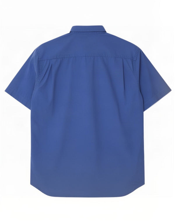 Camicia a maniche corte da uomo Think Pink 2XL Blu