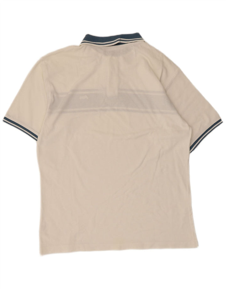 Polo Asics da uomo XL in cotone color block bianco