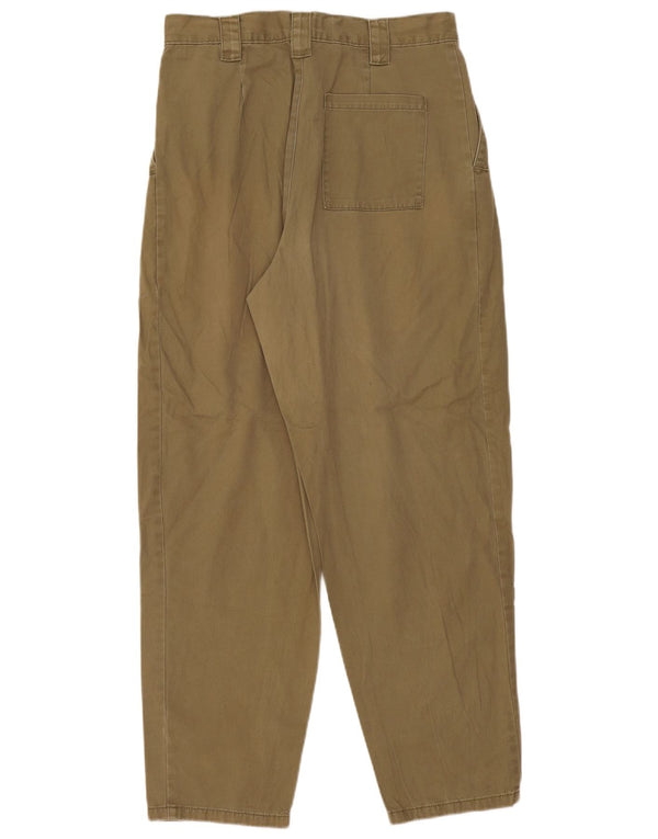 Pantaloni casual affusolati da donna Topshop UK 12 medi W30 L29 cotone kaki
