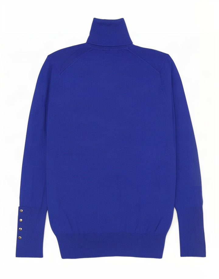 Maglione a collo alto da donna Zara UK 10 piccolo in viscosa blu