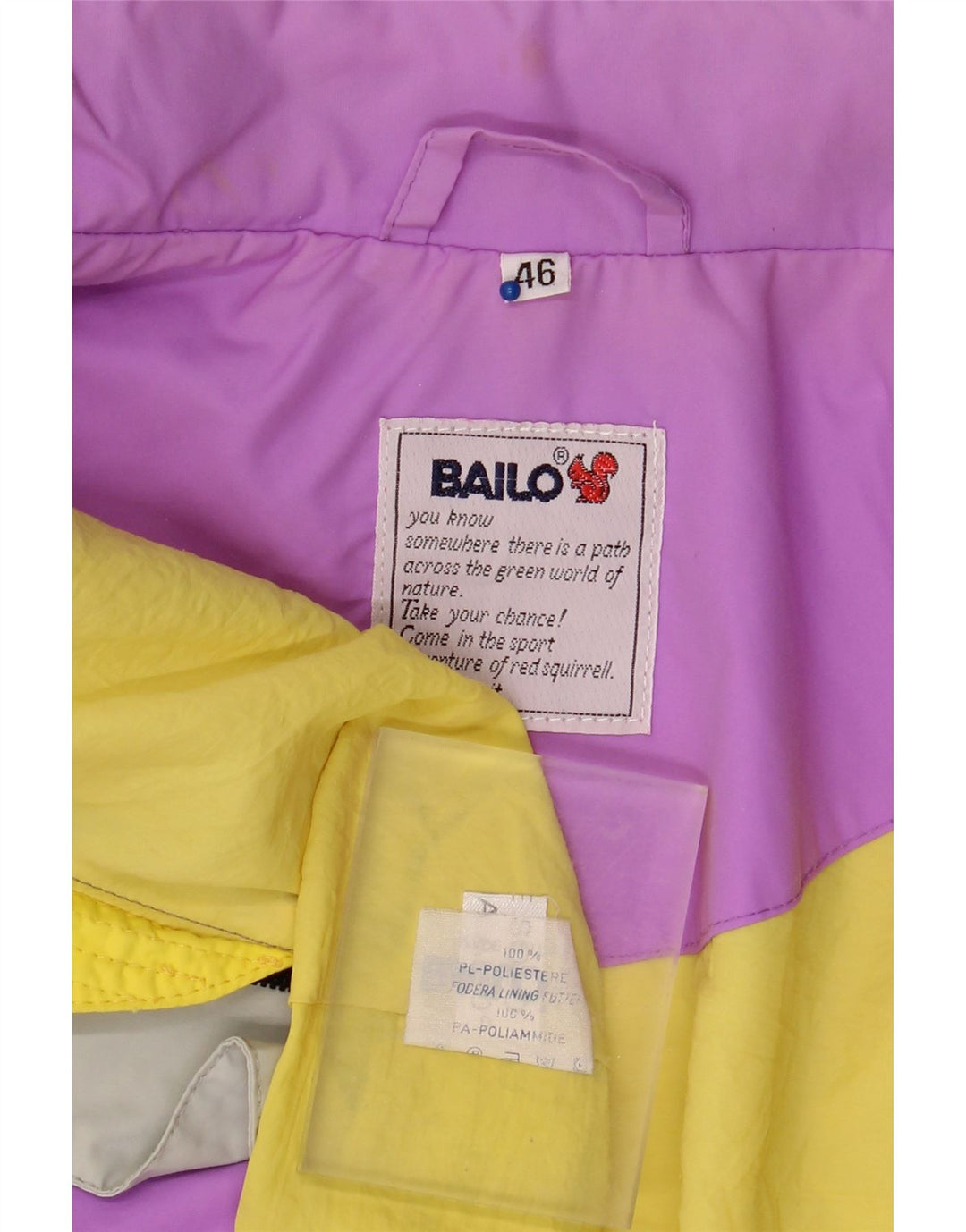 Giacca a vento da uomo Bailo IT 46 Small Viola Colourblock Poliestere