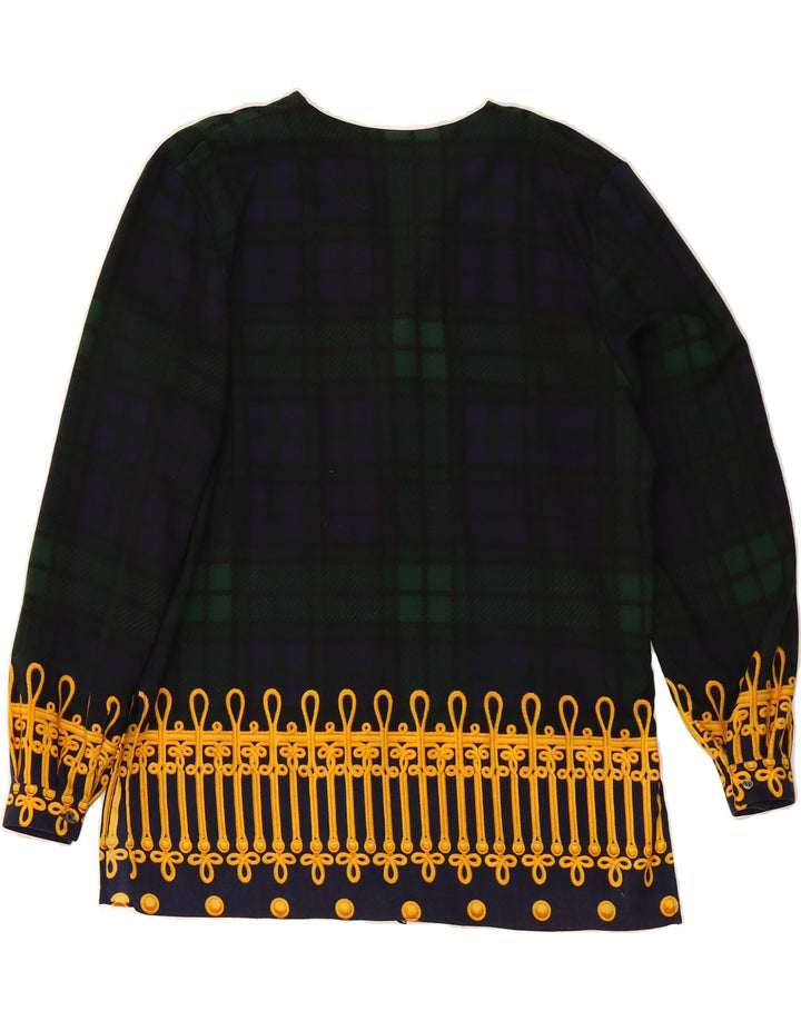 VINTAGE Womens Cardigan Top UK 18 XL Green Check Vintage Vintage and Second-Hand Vintage from Messina Hembry 