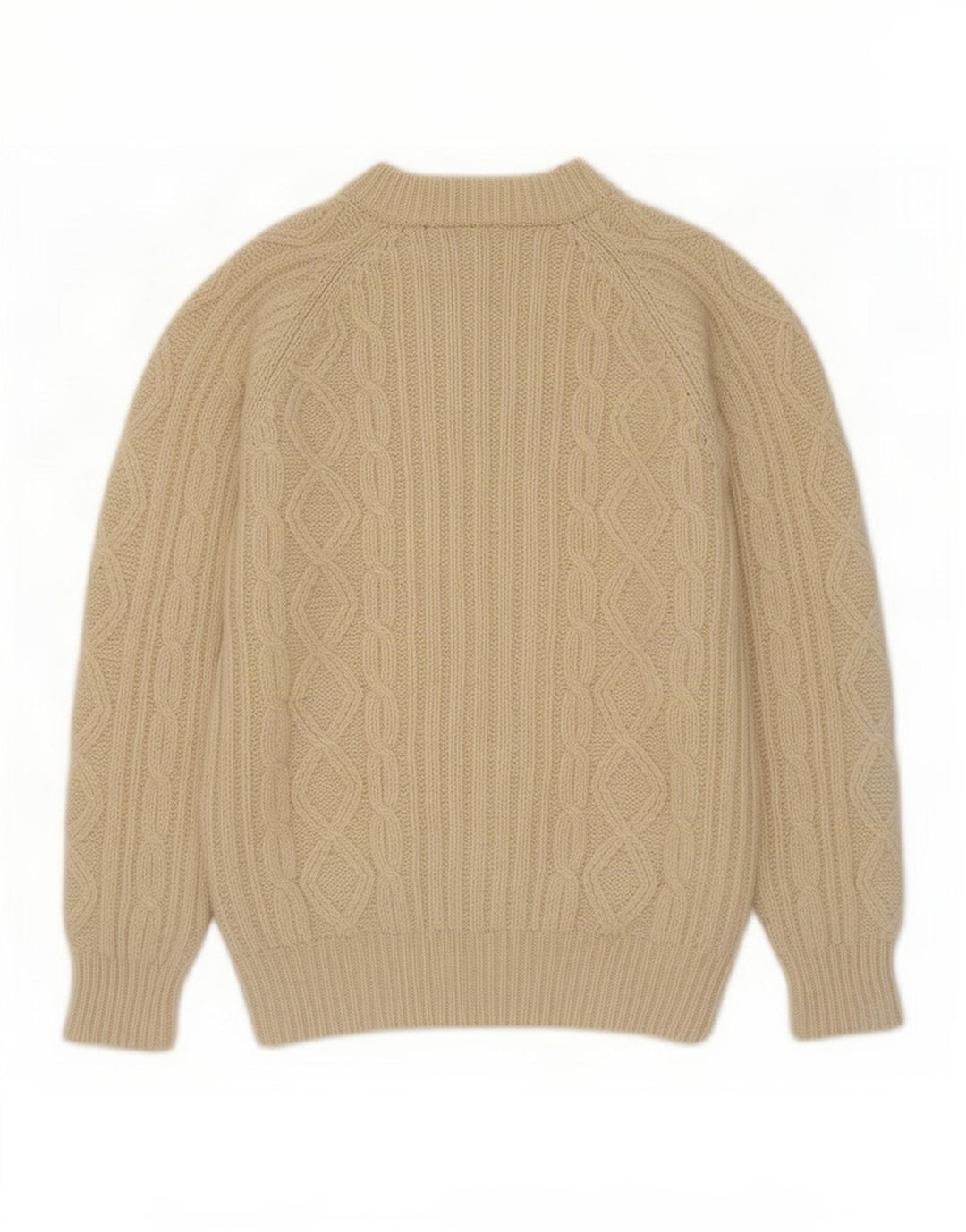 Maglione da uomo a collo alto Edward Spiers in lana bianco sporco medio