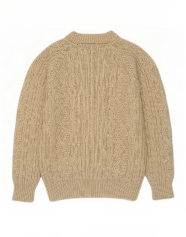 Maglione da uomo a collo alto Edward Spiers in lana bianco sporco medio
