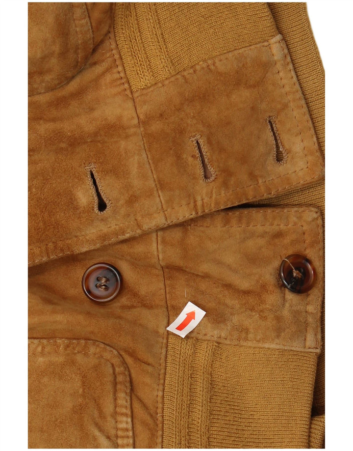 FORESTER Giubbotto bomber in pelle scamosciata da uomo IT 52 XL Pelle marrone