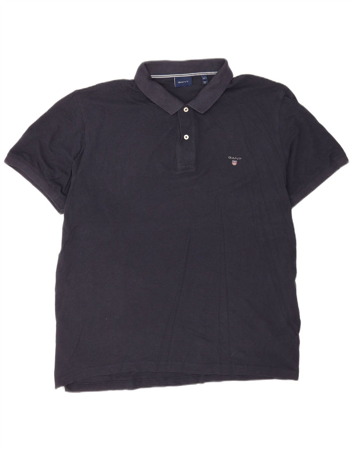 Polo da uomo Gant 3XL in cotone blu navy
