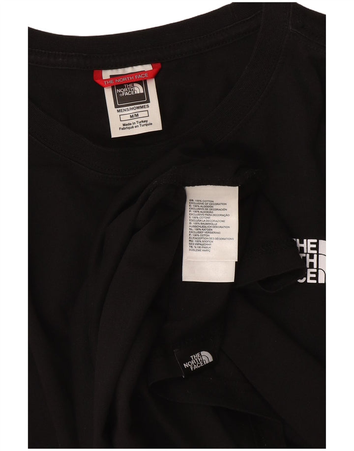 The North Face Maglietta grafica da uomo a maniche lunghe in cotone nero medio